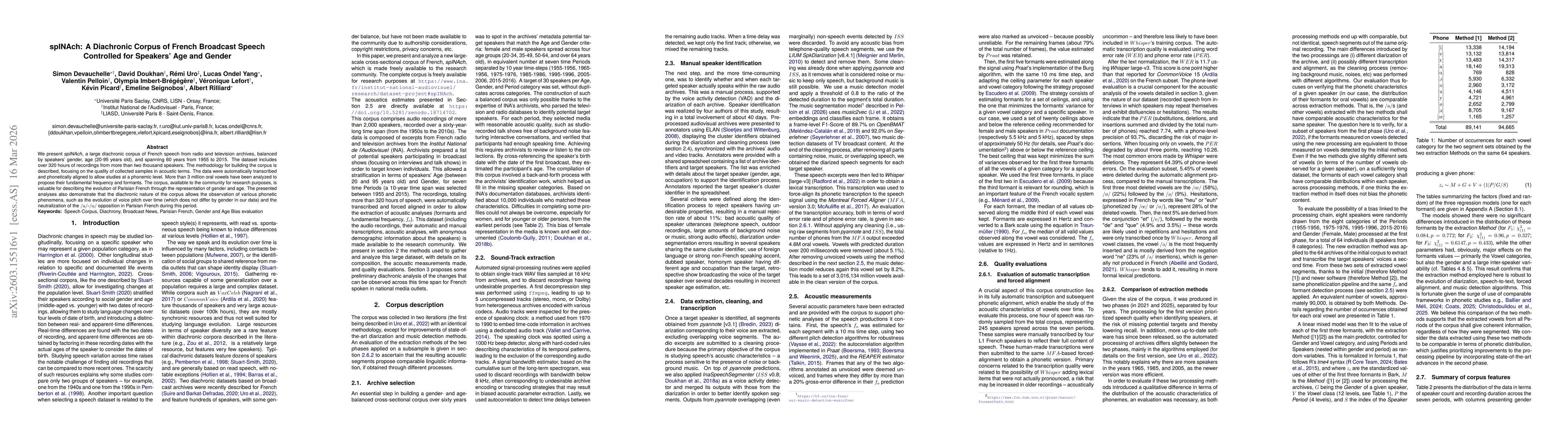 Thumbnail for spINAch: A Diachronic Corpus of French Broadcast Speech Controlled for Speakers' Age and Gender