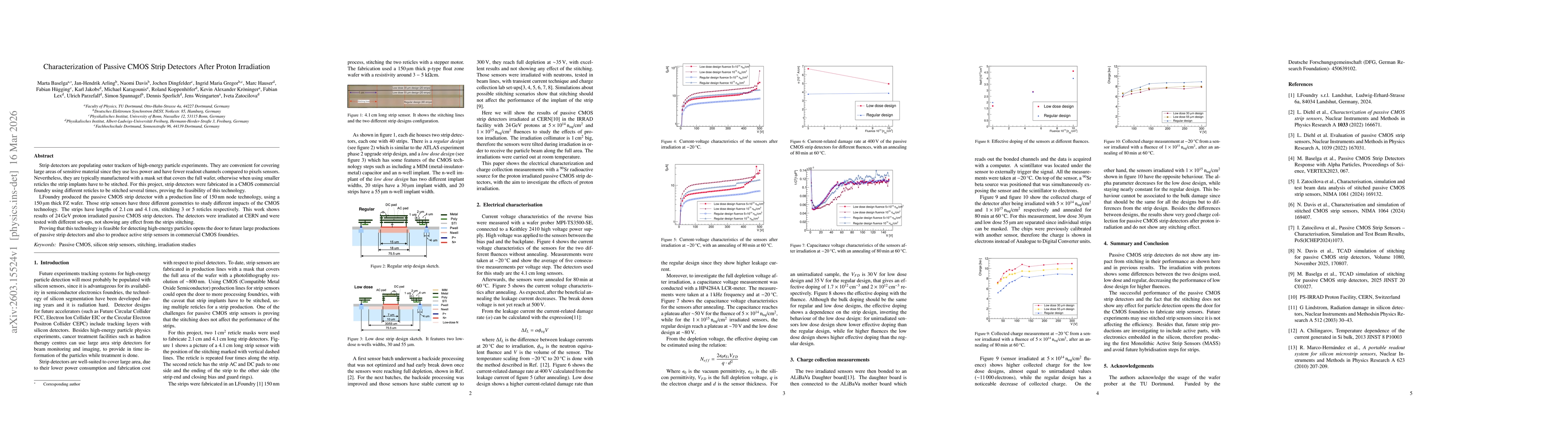 Thumbnail for Characterization of Passive CMOS Strip Detectors After Proton Irradiation