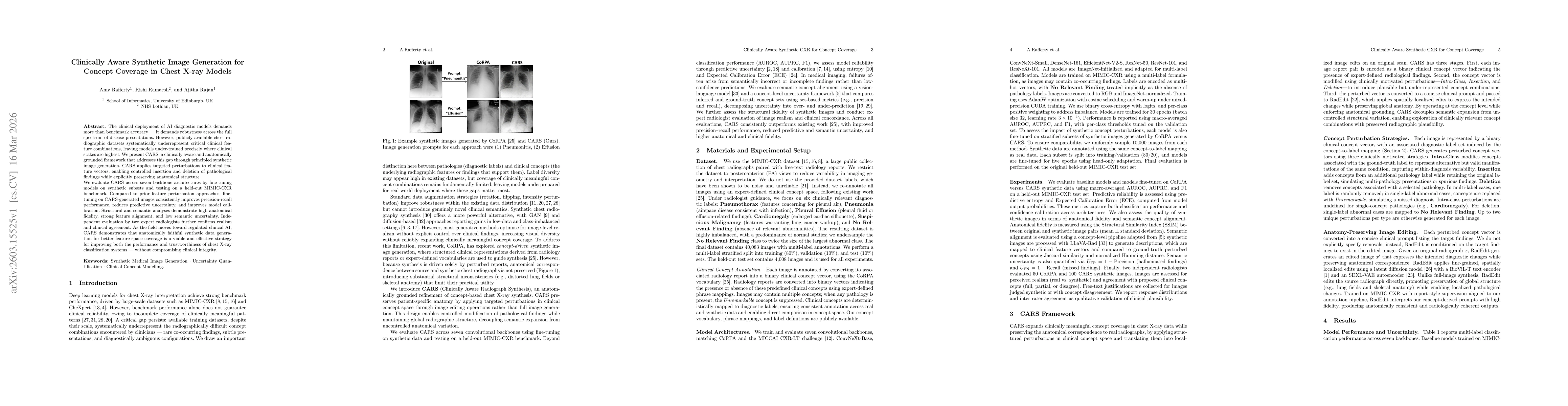 Thumbnail for Clinically Aware Synthetic Image Generation for Concept Coverage in Chest X-ray Models
