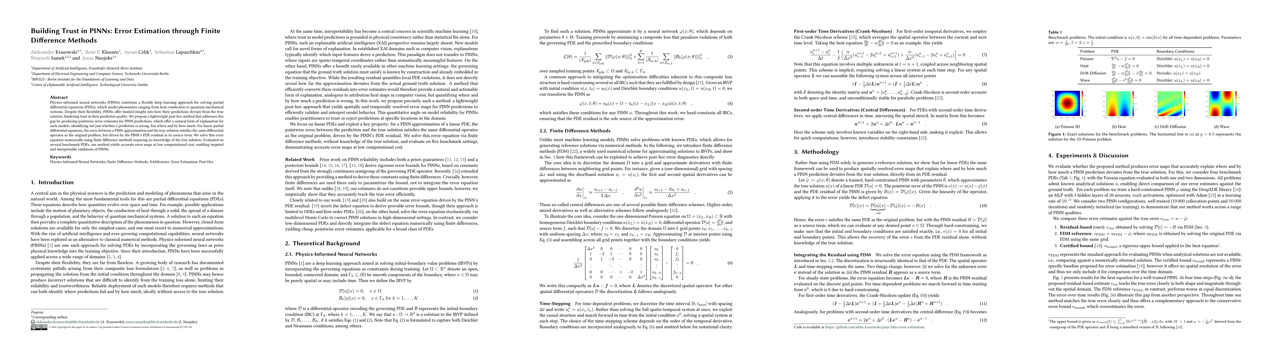 Thumbnail for Building Trust in PINNs: Error Estimation through Finite Difference Methods
