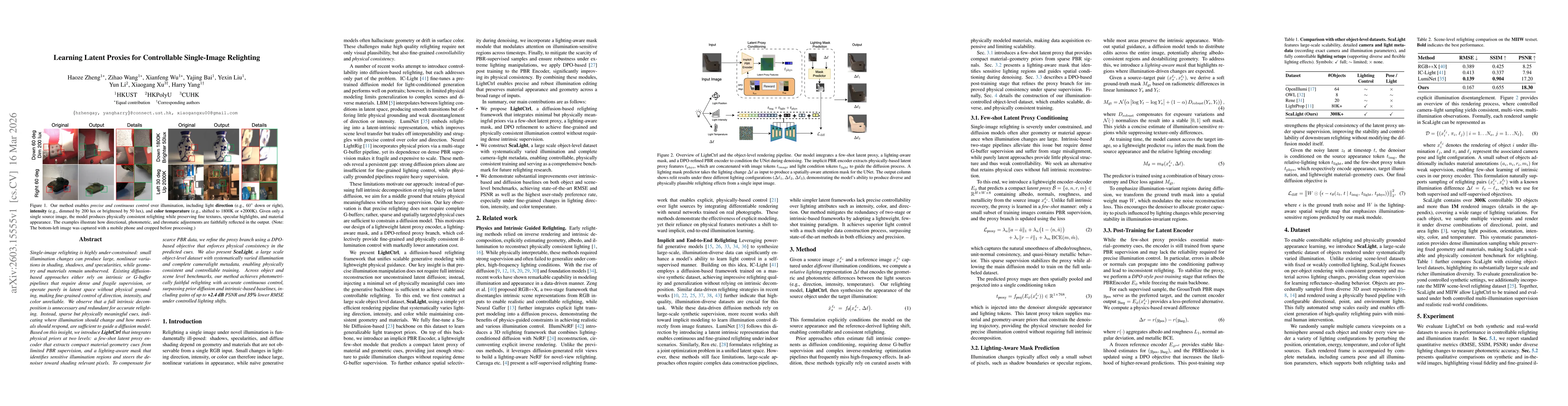 Thumbnail for Learning Latent Proxies for Controllable Single-Image Relighting