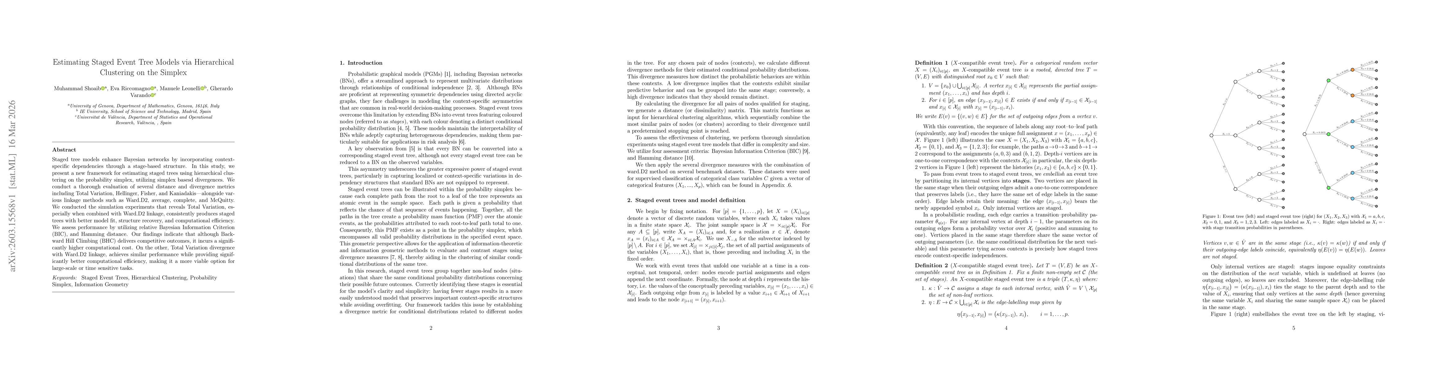 Thumbnail for Estimating Staged Event Tree Models via Hierarchical Clustering on the Simplex