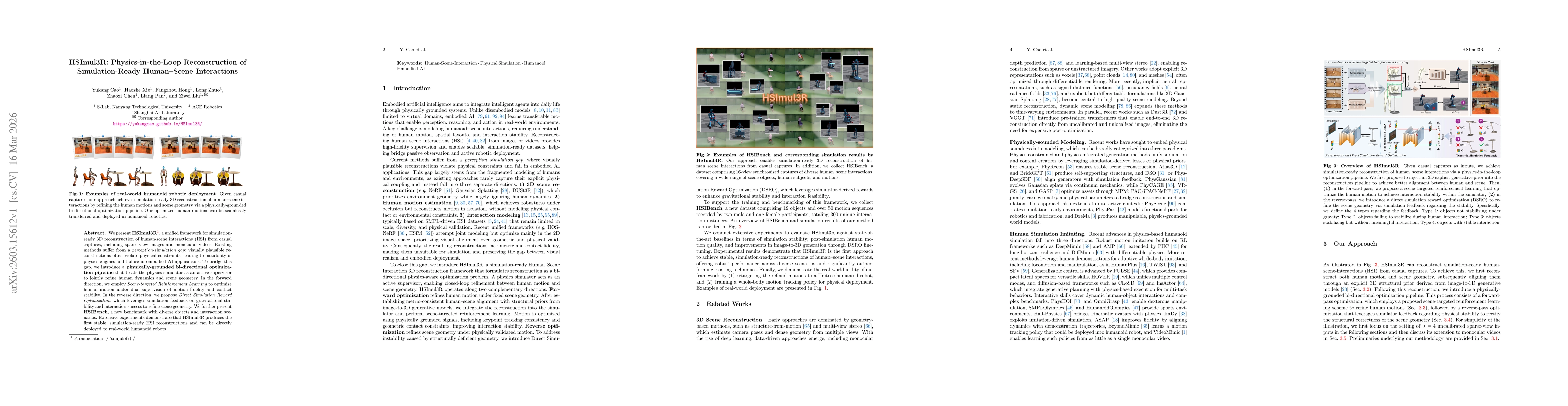 Thumbnail for HSImul3R: Physics-in-the-Loop Reconstruction of Simulation-Ready Human-Scene Interactions