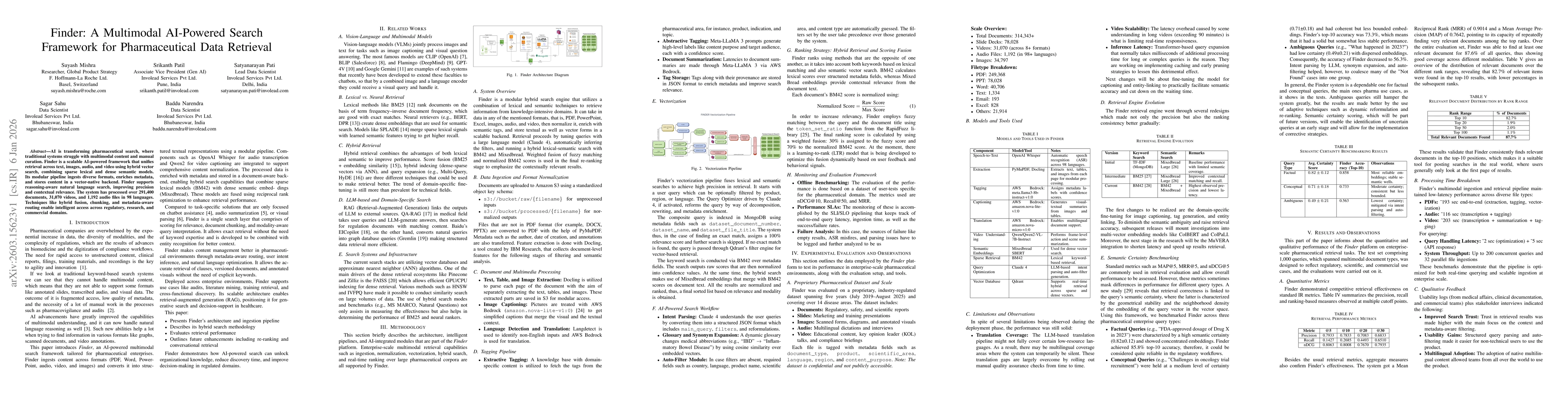 Thumbnail for Finder: A Multimodal AI-Powered Search Framework for Pharmaceutical Data Retrieval
