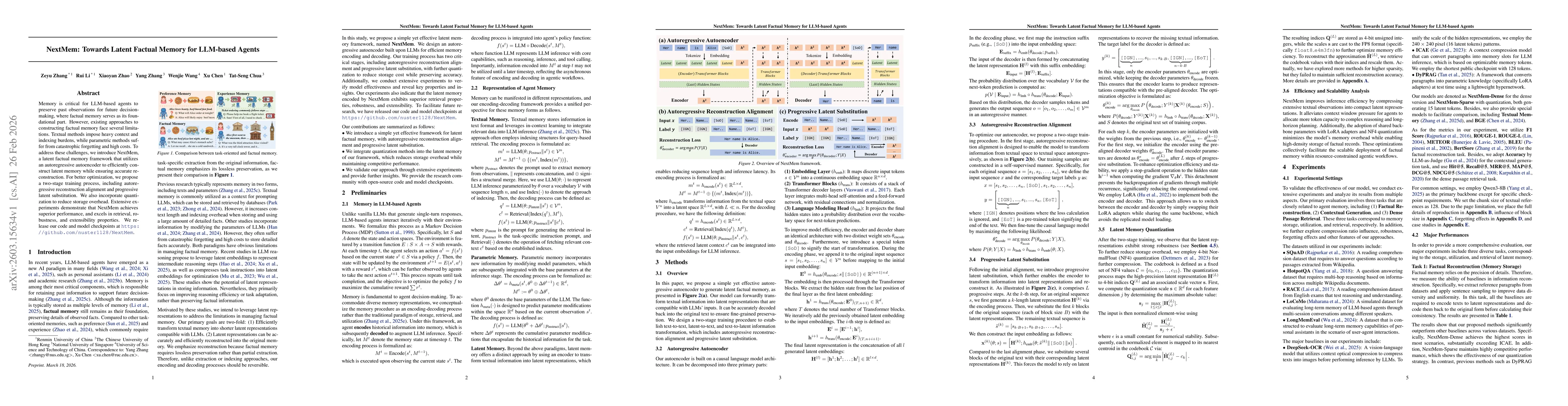 Thumbnail for NextMem: Towards Latent Factual Memory for LLM-based Agents