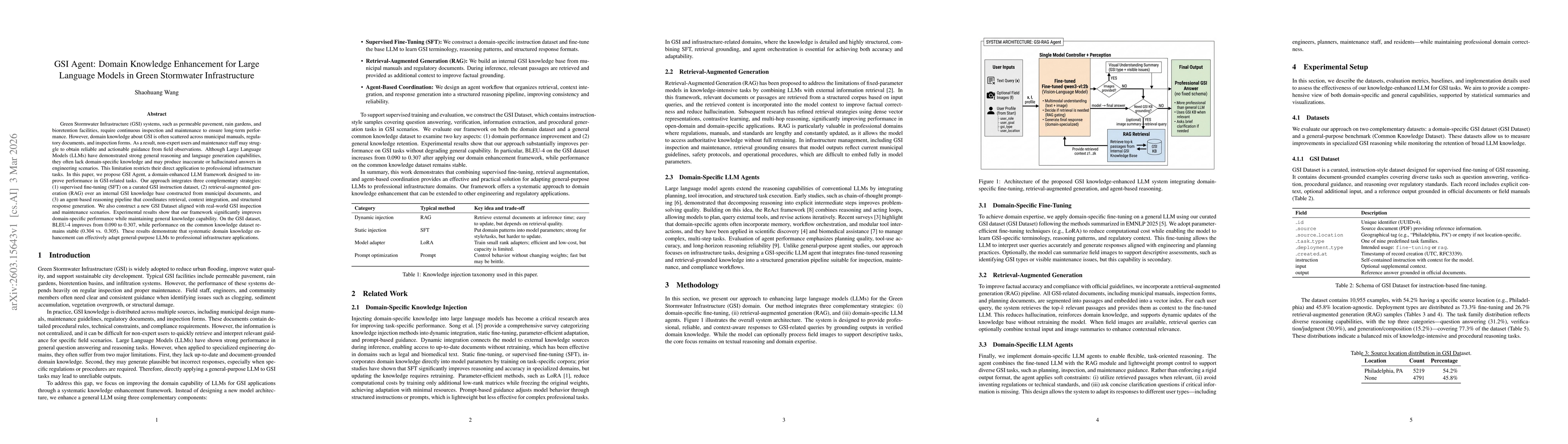 Thumbnail for GSI Agent: Domain Knowledge Enhancement for Large Language Models in Green Stormwater Infrastructure