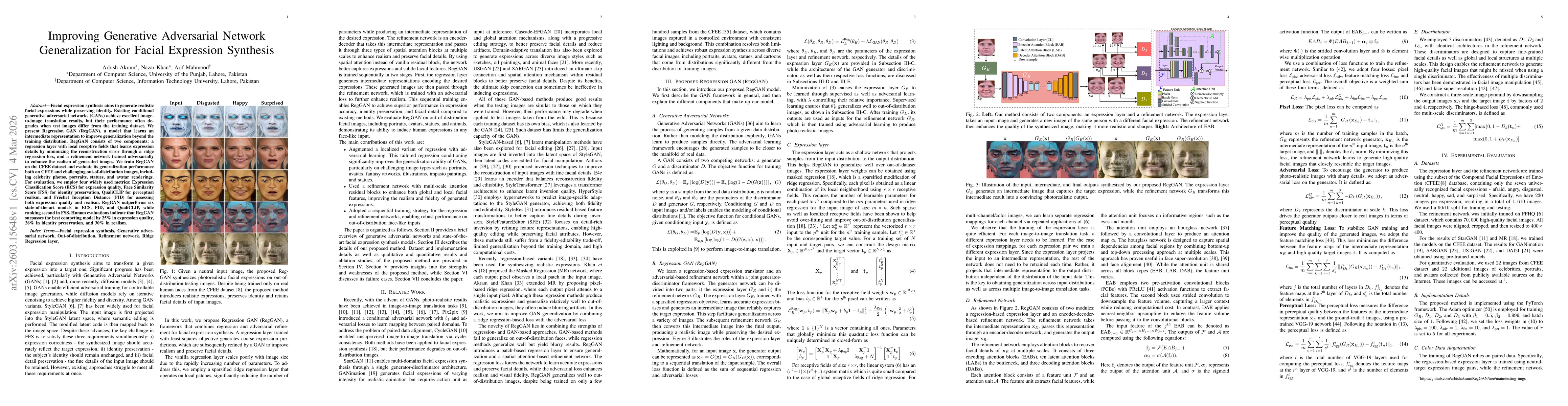 Thumbnail for Improving Generative Adversarial Network Generalization for Facial Expression Synthesis