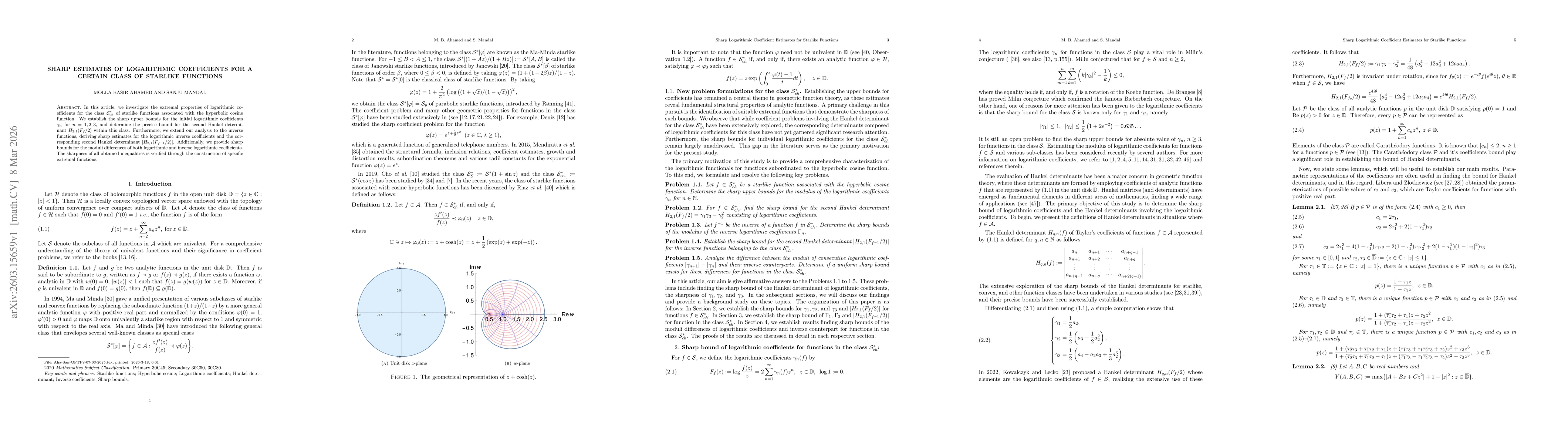 Thumbnail for Sharp Estimates of Logarithmic Coefficients for a Certain Class of Starlike Functions