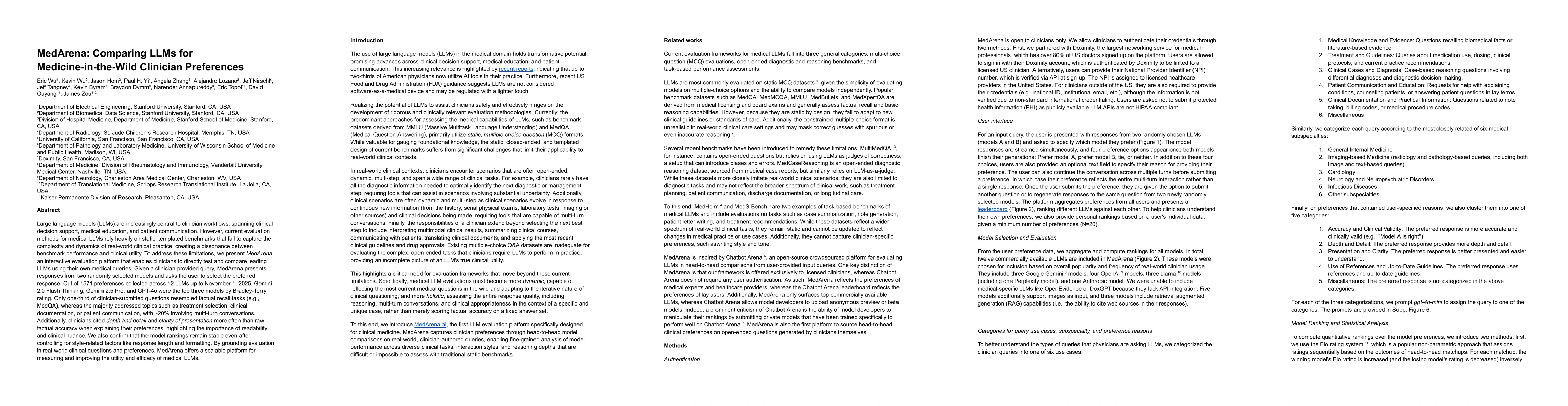 Thumbnail for MedArena: Comparing LLMs for Medicine-in-the-Wild Clinician Preferences