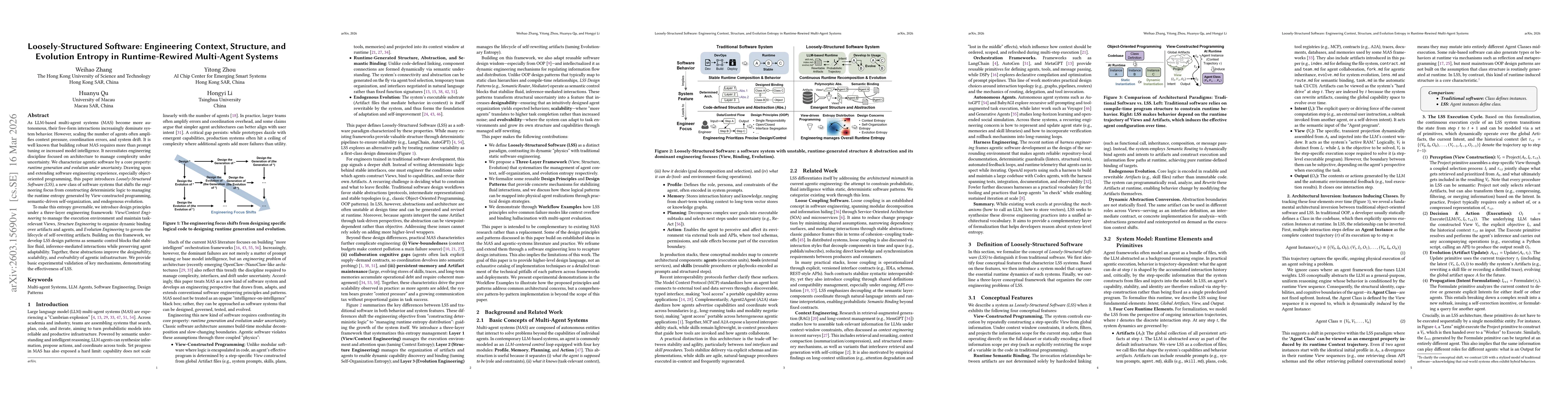 Thumbnail for Loosely-Structured Software: Engineering Context, Structure, and Evolution Entropy in Runtime-Rewired Multi-Agent Systems