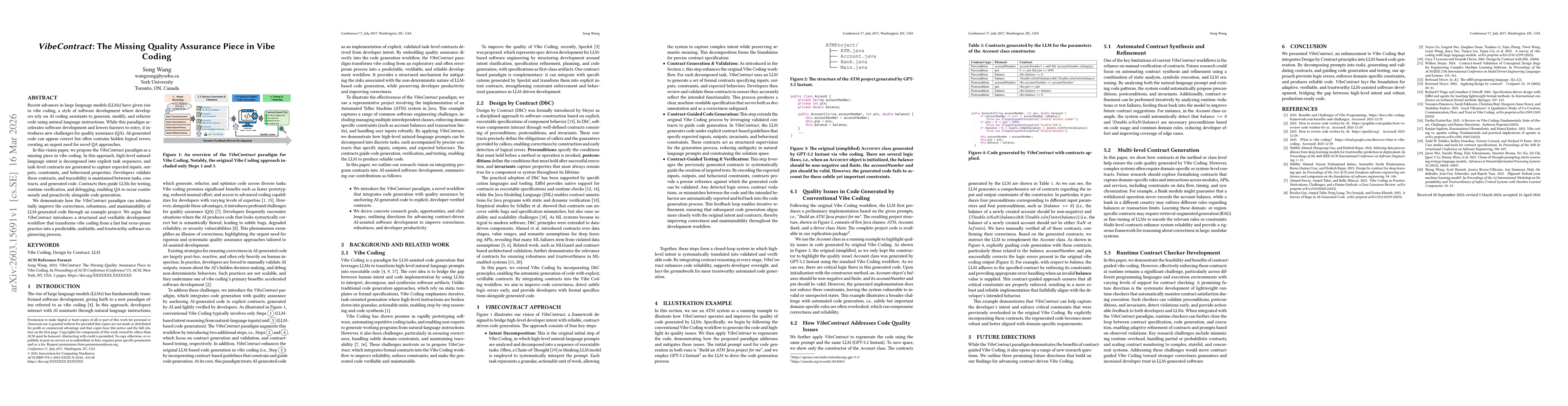 Thumbnail for VibeContract: The Missing Quality Assurance Piece in Vibe Coding