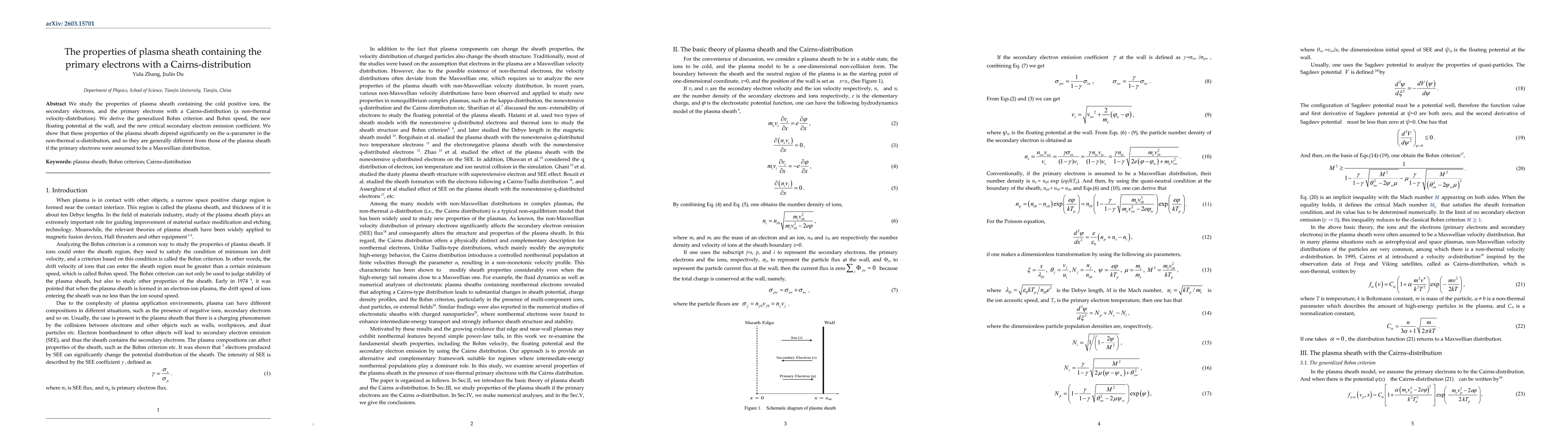 Thumbnail for The properties of plasma sheath containing the primary electrons with a Cairns-distribution