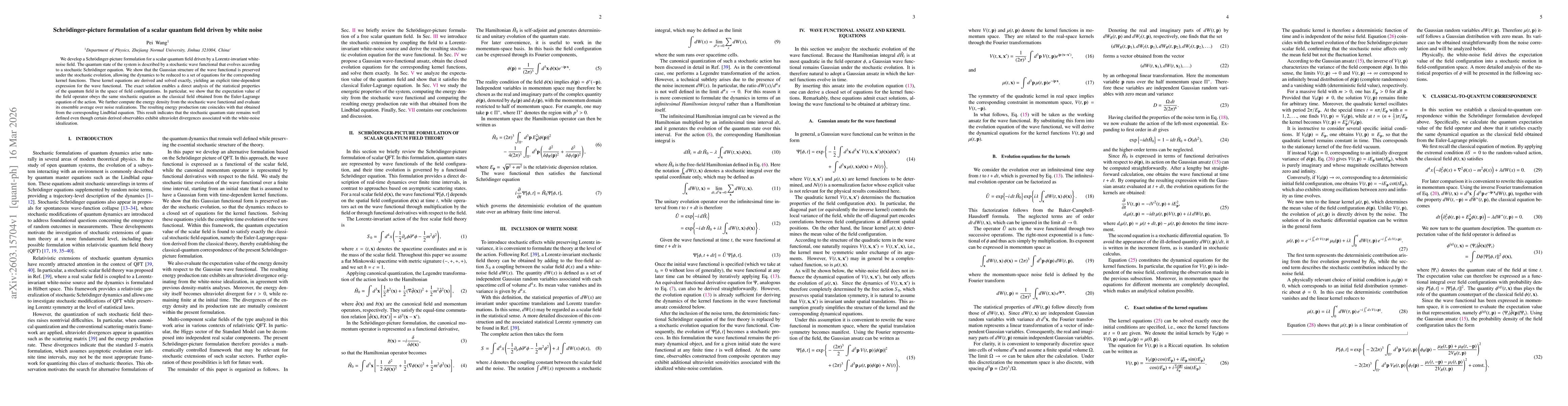 Thumbnail for Schrödinger-picture formulation of a scalar quantum field driven by white noise