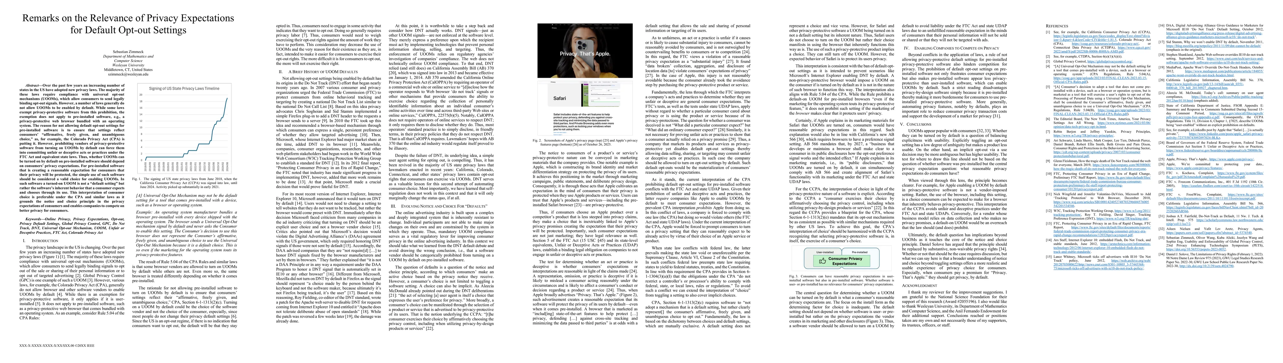 Thumbnail for Remarks on the Relevance of Privacy Expectations for Default Opt-out Settings