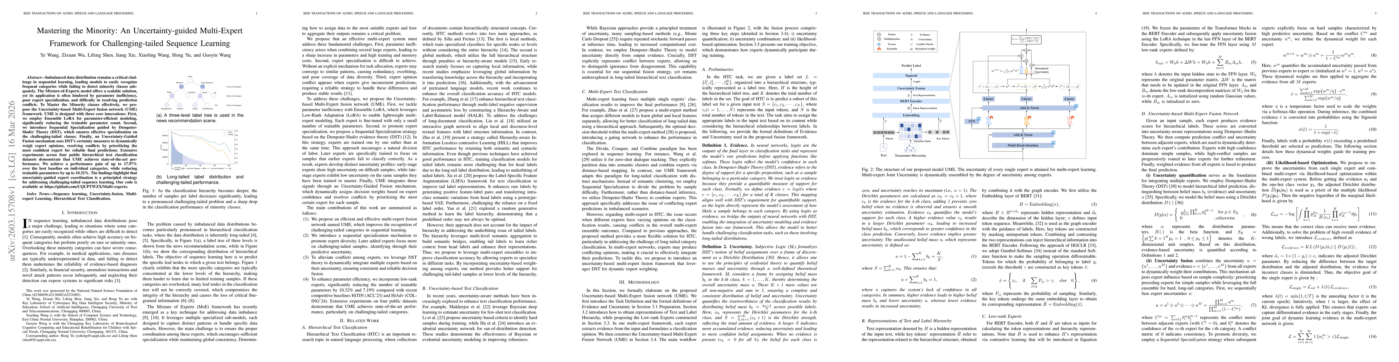 Thumbnail for Mastering the Minority: An Uncertainty-guided Multi-Expert Framework for Challenging-tailed Sequence Learning