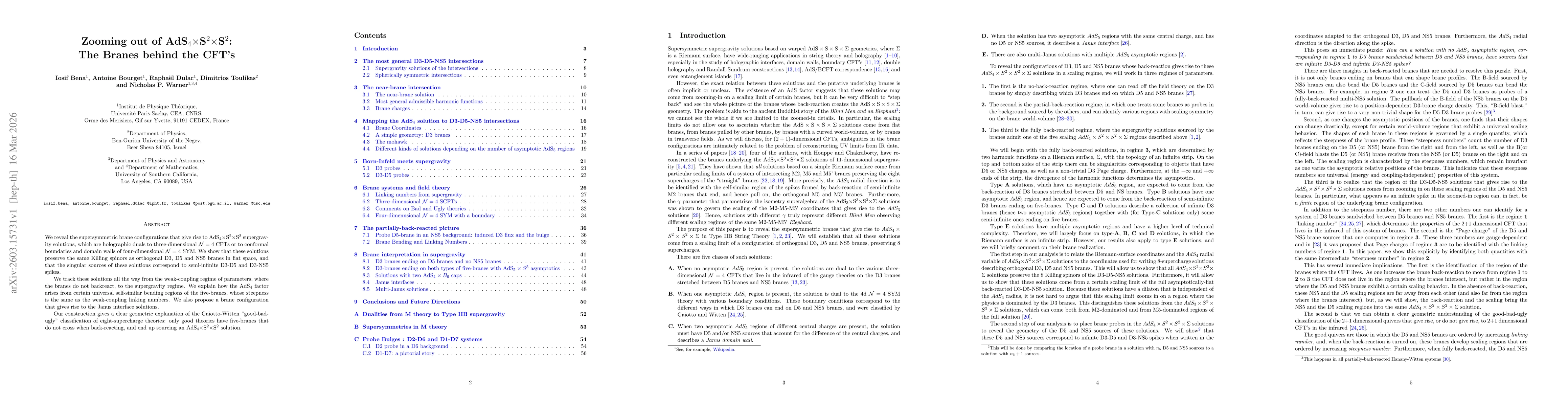 Thumbnail for Zooming out of AdS$_4 \times$S$^2 \times$S$^2$: The Branes behind the CFT's