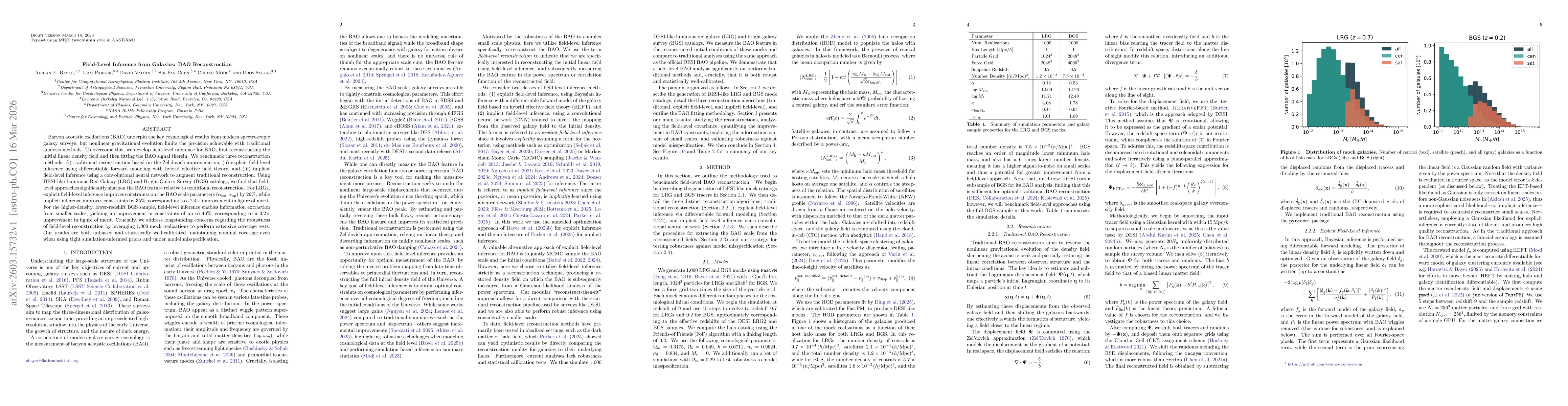 Thumbnail for Field-Level Inference from Galaxies: BAO Reconstruction