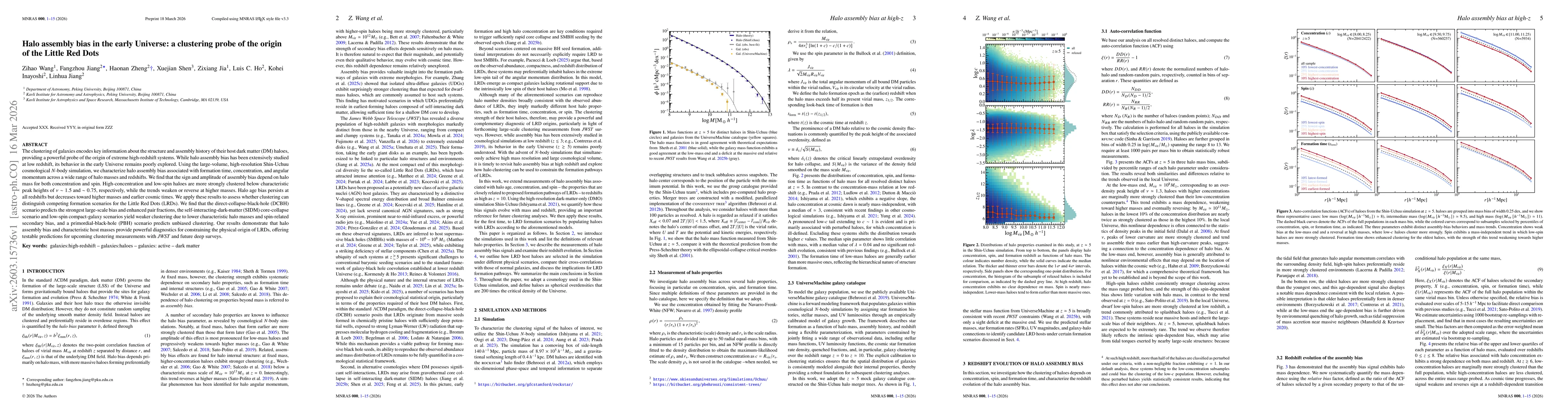 Thumbnail for Halo assembly bias in the early Universe: a clustering probe of the origin of the Little Red Dots