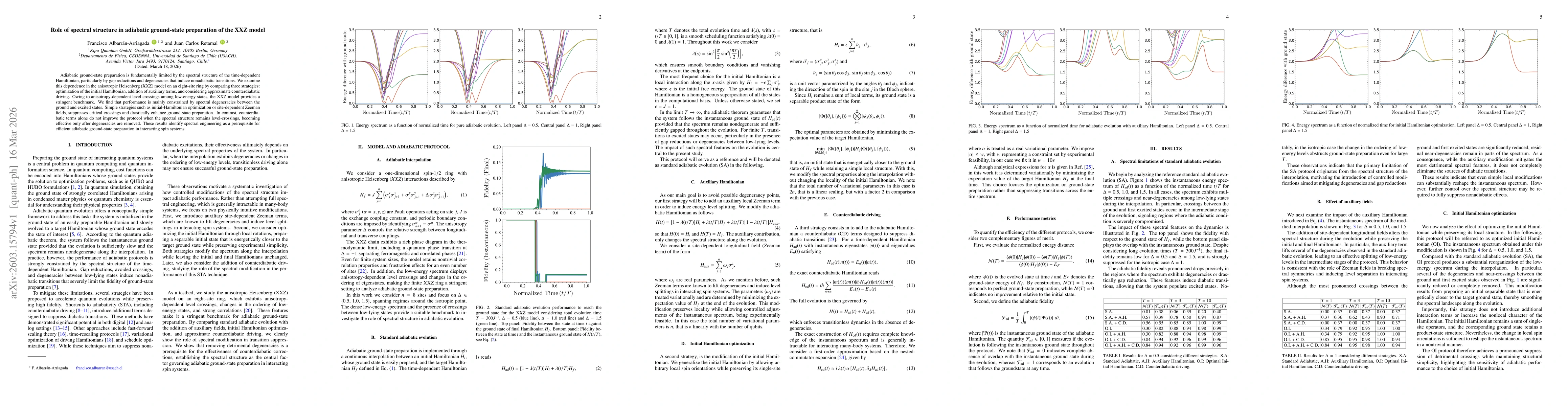 Thumbnail for Role of spectral structure in adiabatic ground-state preparation of the XXZ model