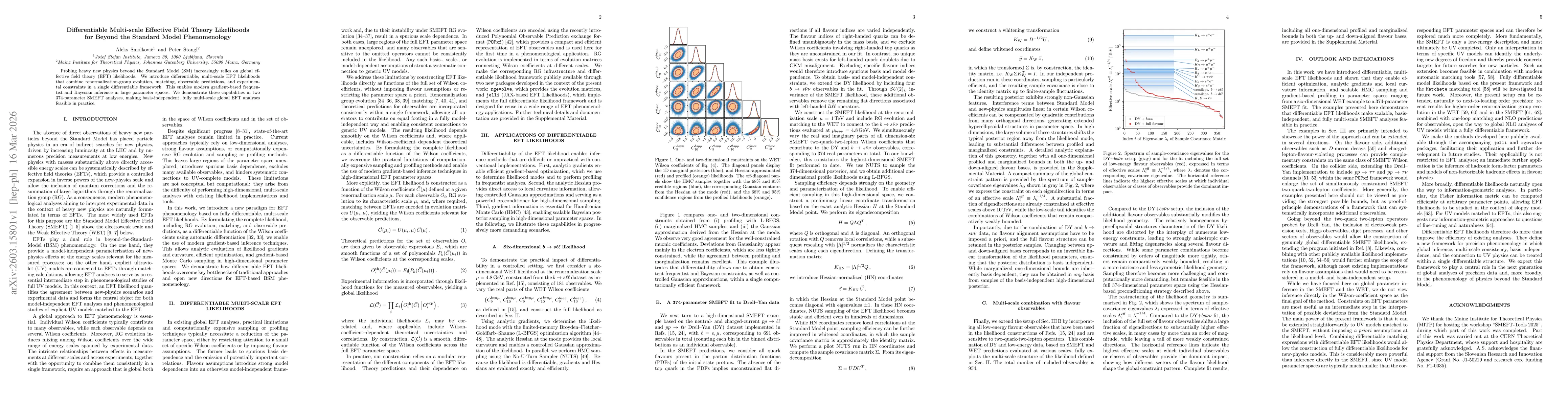 Thumbnail for Differentiable Multi-scale Effective Field Theory Likelihoods for Beyond the Standard Model Phenomenology