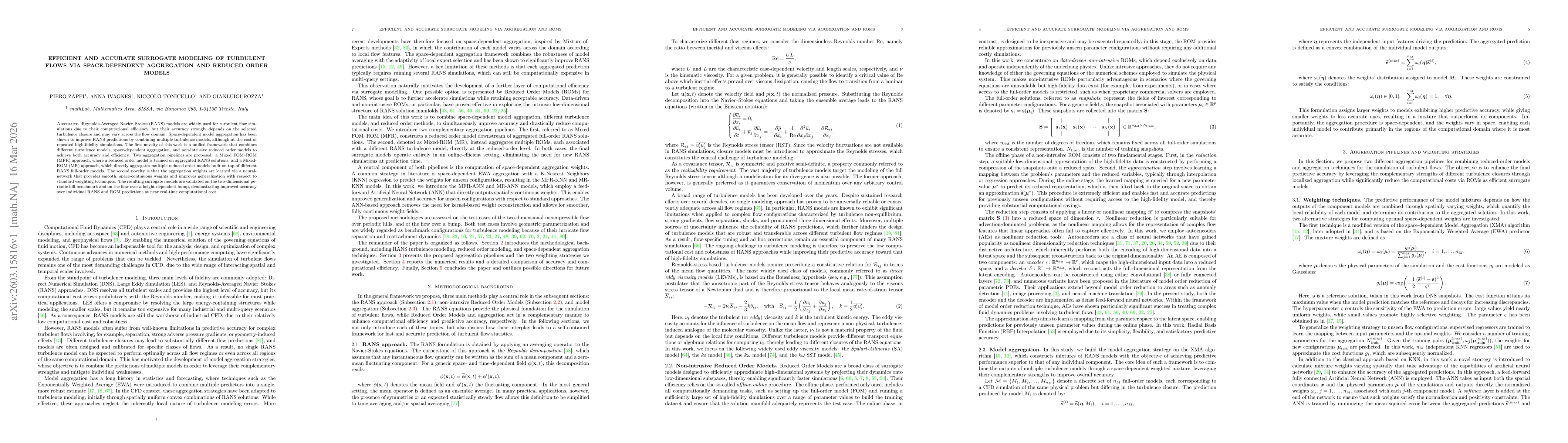 Thumbnail for Efficient and Accurate Surrogate Modeling of Turbulent Flows via Space-Dependent Aggregation and Reduced Order Models
