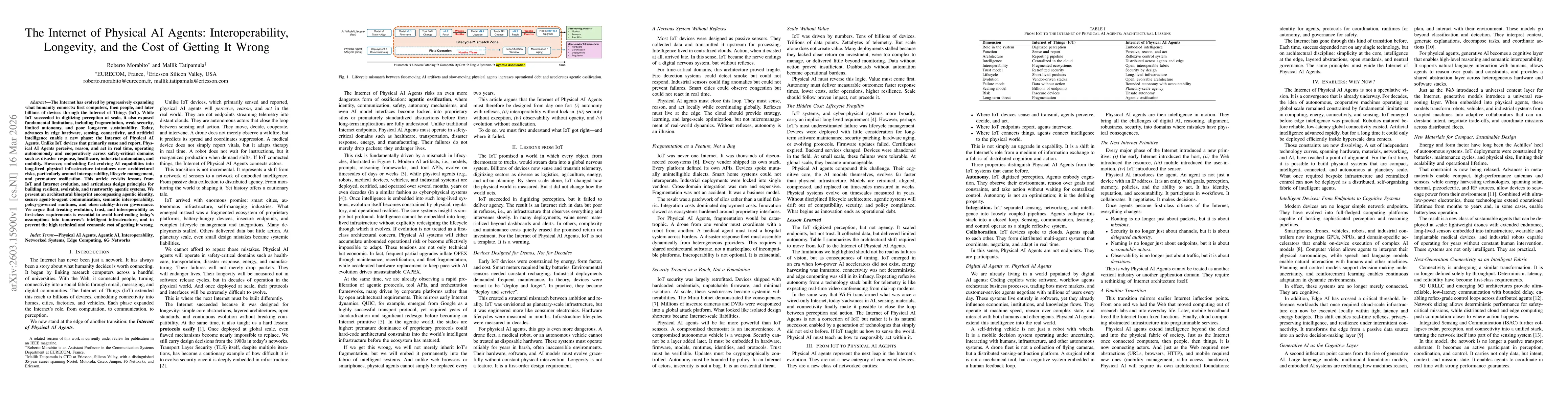 Thumbnail for The Internet of Physical AI Agents: Interoperability, Longevity, and the Cost of Getting It Wrong