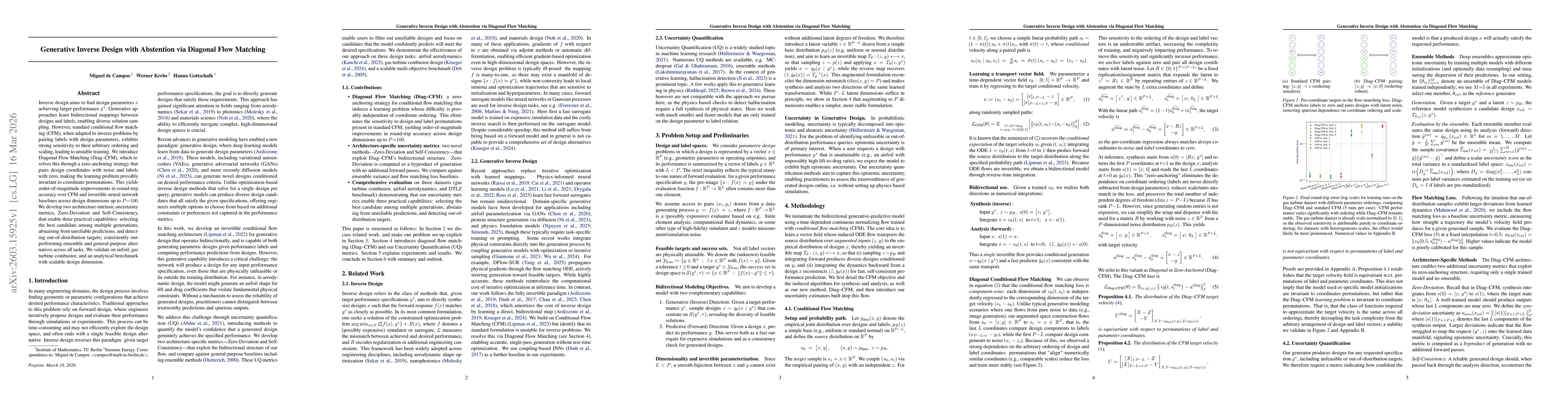 Thumbnail for Generative Inverse Design with Abstention via Diagonal Flow Matching