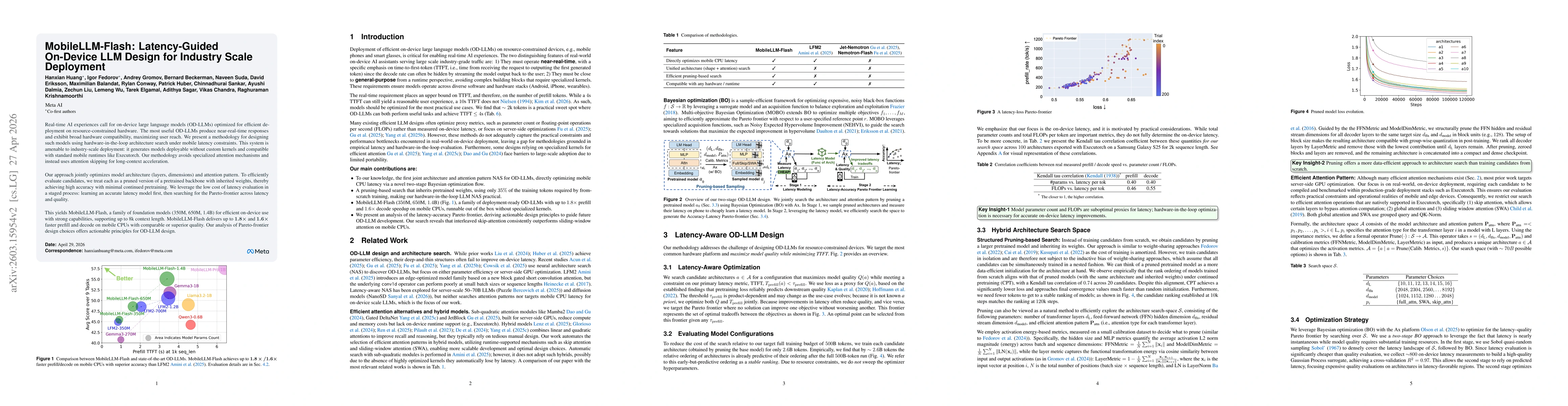 Thumbnail for MobileLLM-Flash: Latency-Guided On-Device LLM Design for Industry Scale