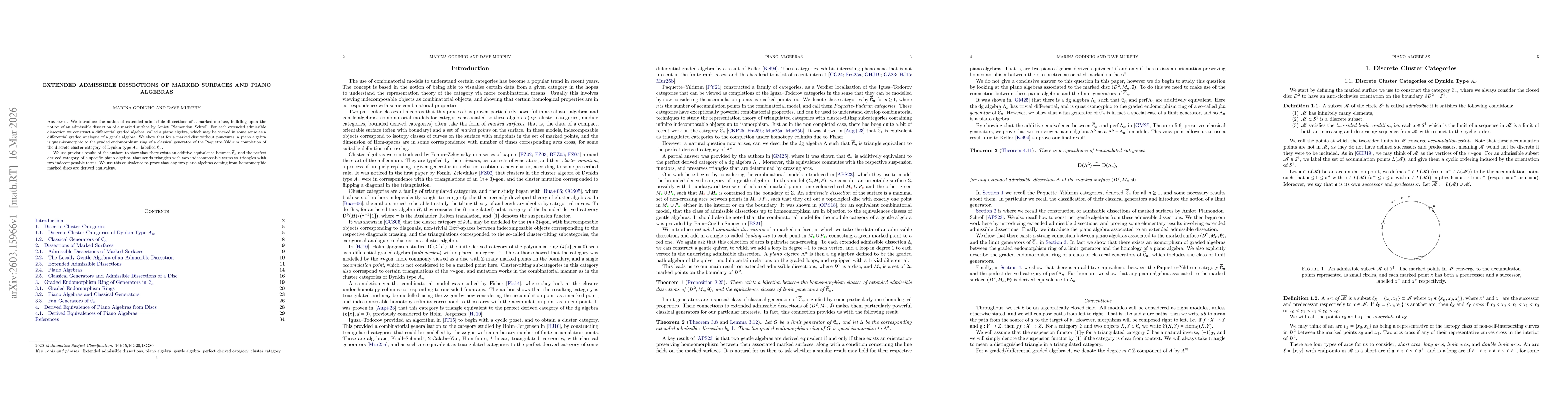 Thumbnail for Extended Admissible Dissections of Marked Surfaces and Piano Algebras