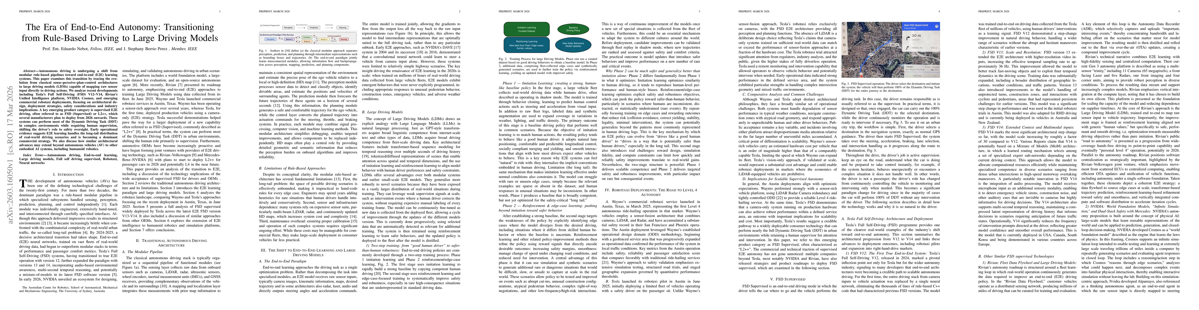 Thumbnail for The Era of End-to-End Autonomy: Transitioning from Rule-Based Driving to Large Driving Models