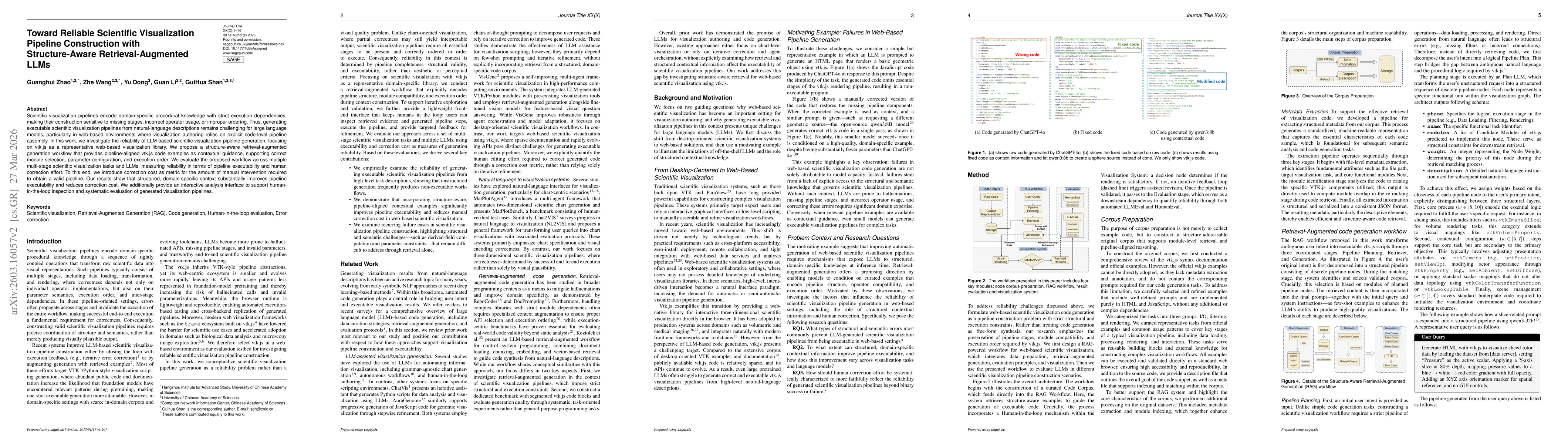 Thumbnail for Toward Reliable Scientific Visualization Pipeline Construction with Structure-Aware Retrieval-Augmented LLMs