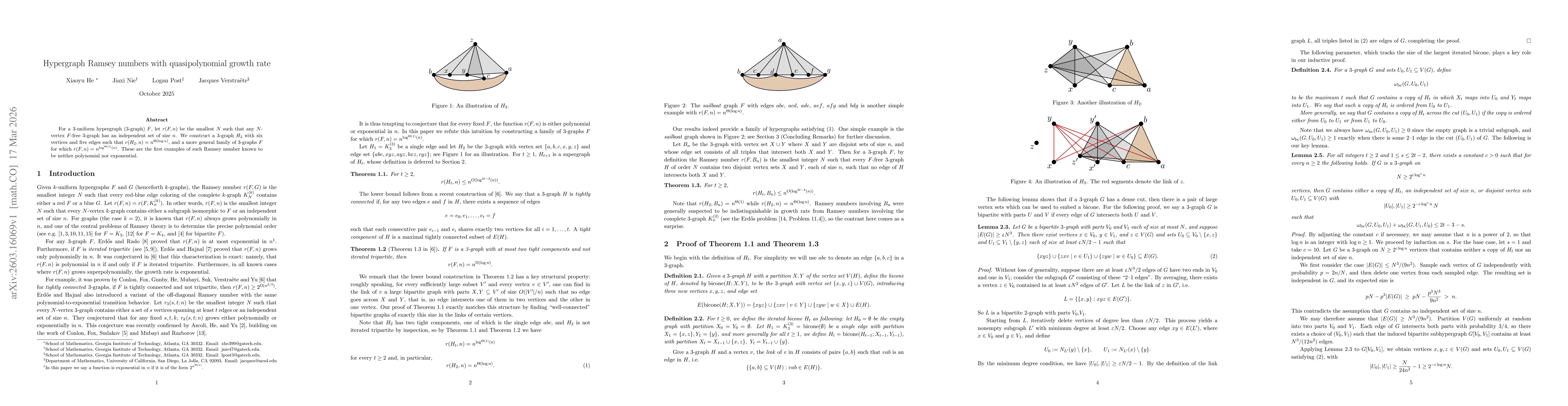 Thumbnail for Hypergraph Ramsey numbers with quasipolynomial growth rate