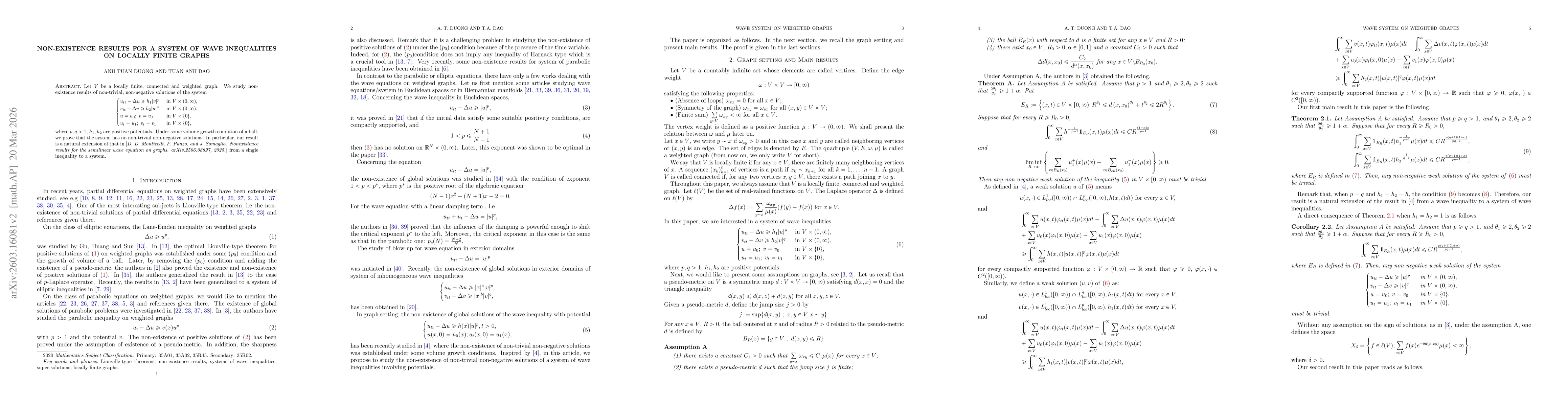 Thumbnail for Non-existence results for a system of wave inequalities on locally finite graphs