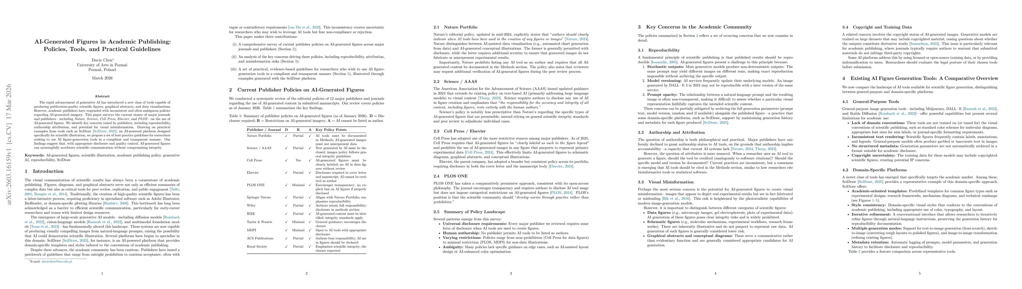 Thumbnail for AI-Generated Figures in Academic Publishing: Policies, Tools, and Practical Guidelines