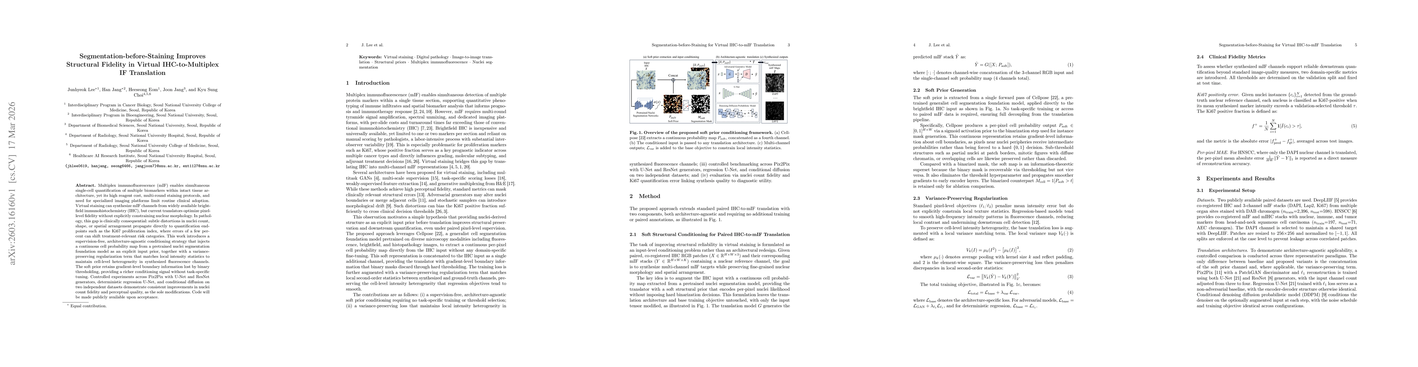 Thumbnail for Segmentation-before-Staining Improves Structural Fidelity in Virtual IHC-to-Multiplex IF Translation