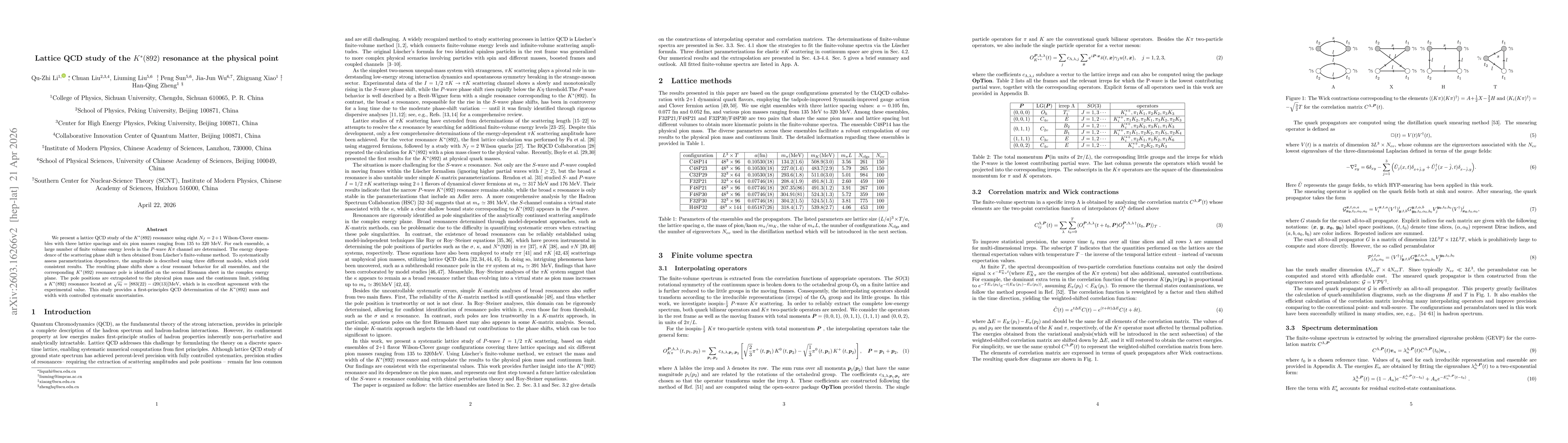 Thumbnail for Lattice QCD study of the $K^*(892)$ resonance at the physical point