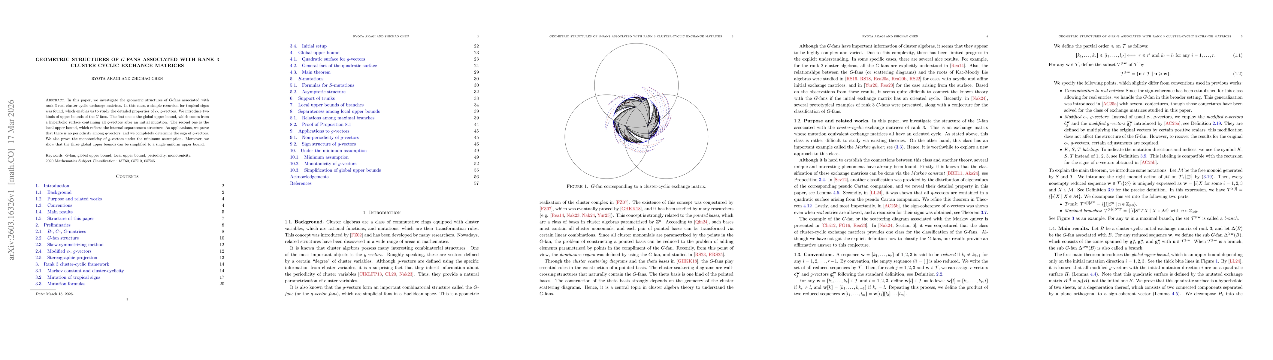 Thumbnail for Geometric structures of $G$-fans associated with rank $3$ cluster-cyclic exchange matrices
