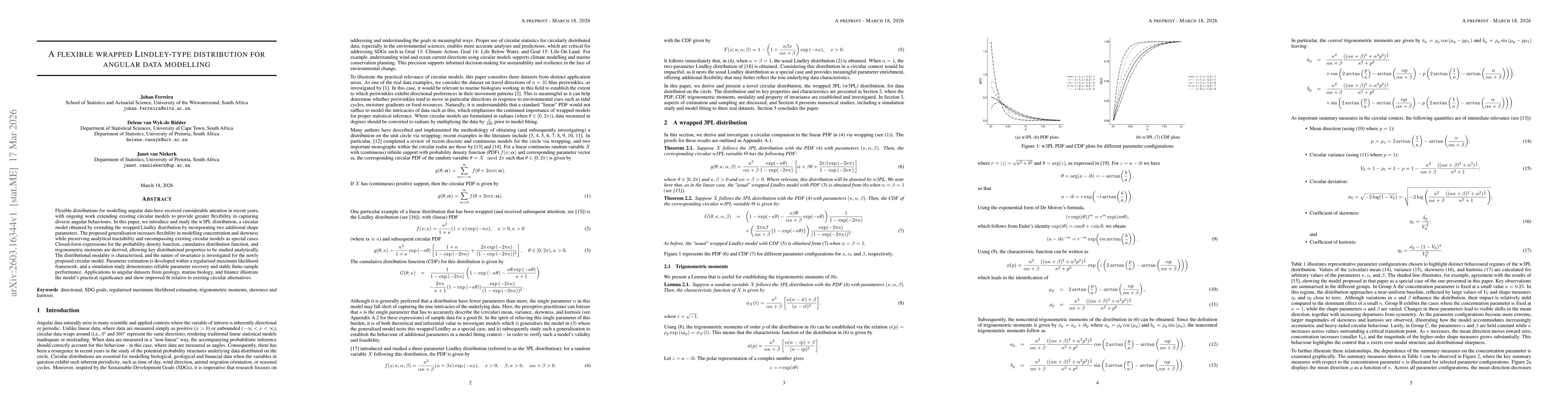 Thumbnail for A flexible wrapped Lindley-type distribution for angular data modelling