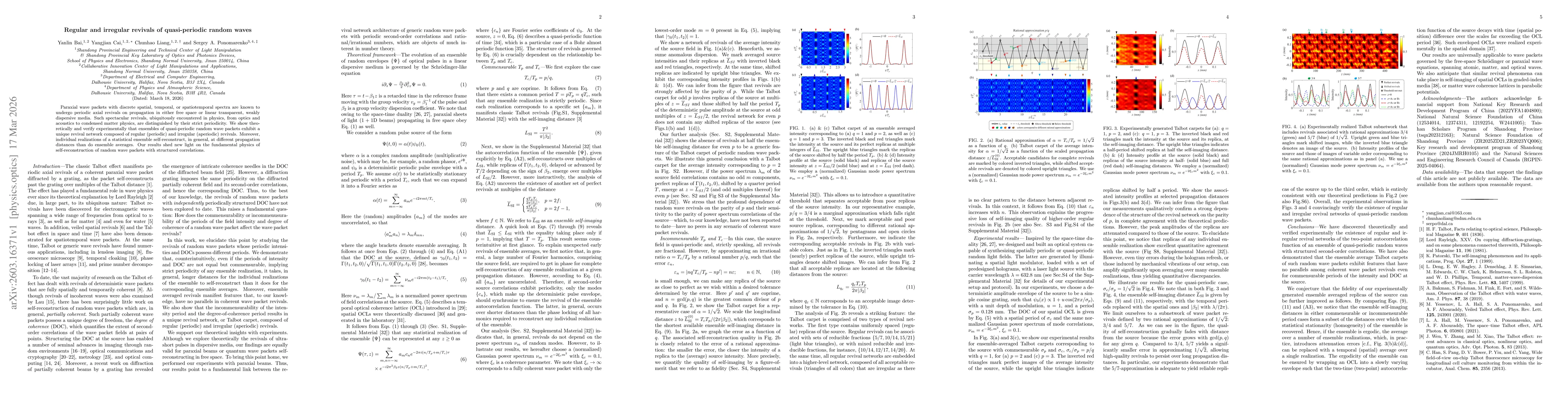 Thumbnail for Regular and irregular revivals of quasi-periodic random waves