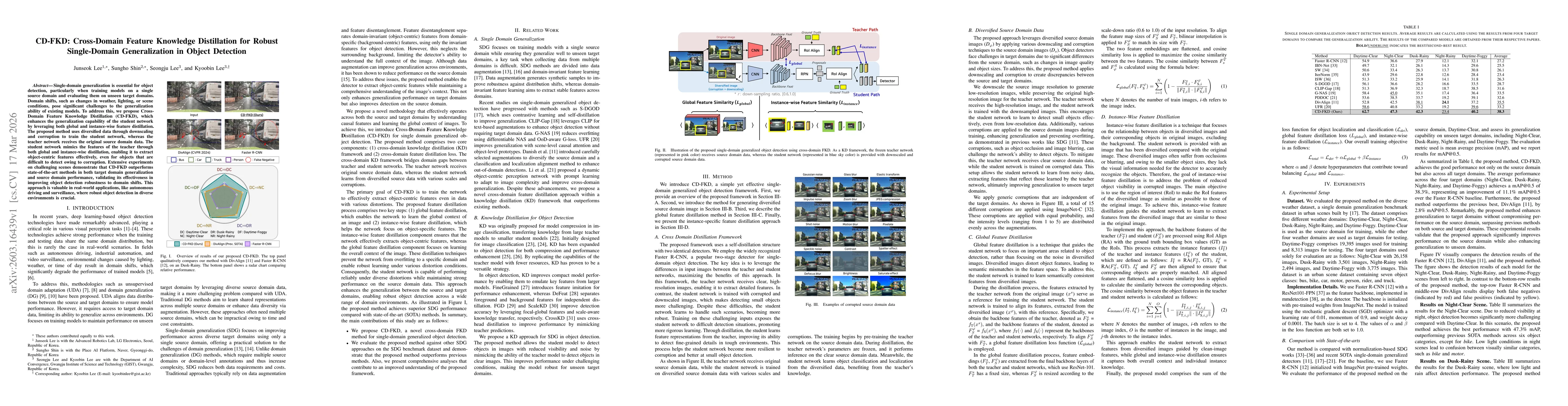 Thumbnail for CD-FKD: Cross-Domain Feature Knowledge Distillation for Robust Single-Domain Generalization in Object Detection