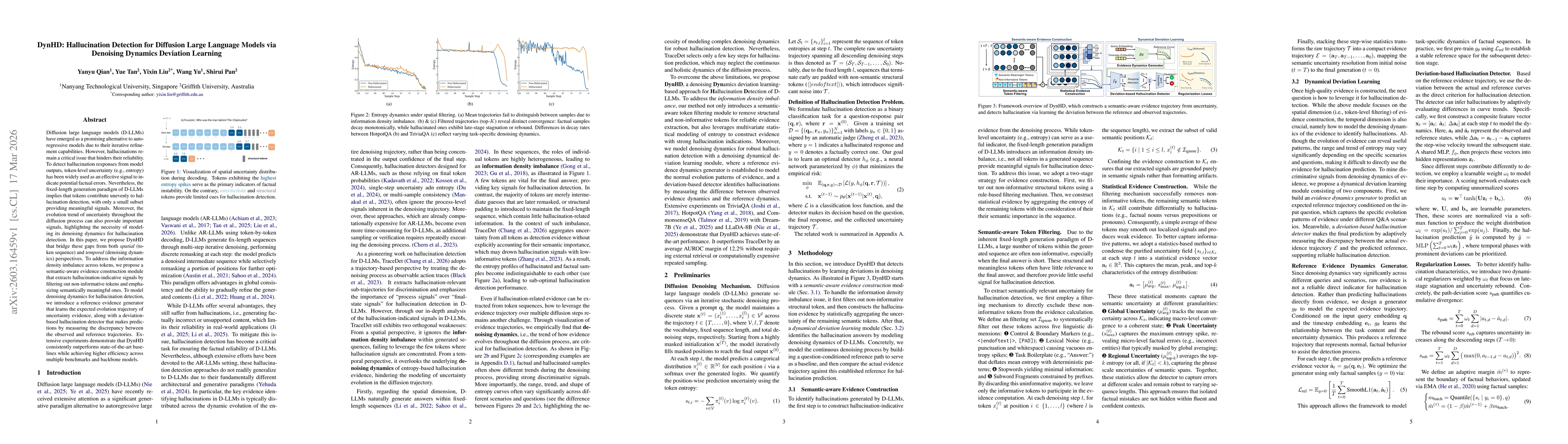 Thumbnail for DynHD: Hallucination Detection for Diffusion Large Language Models via Denoising Dynamics Deviation Learning