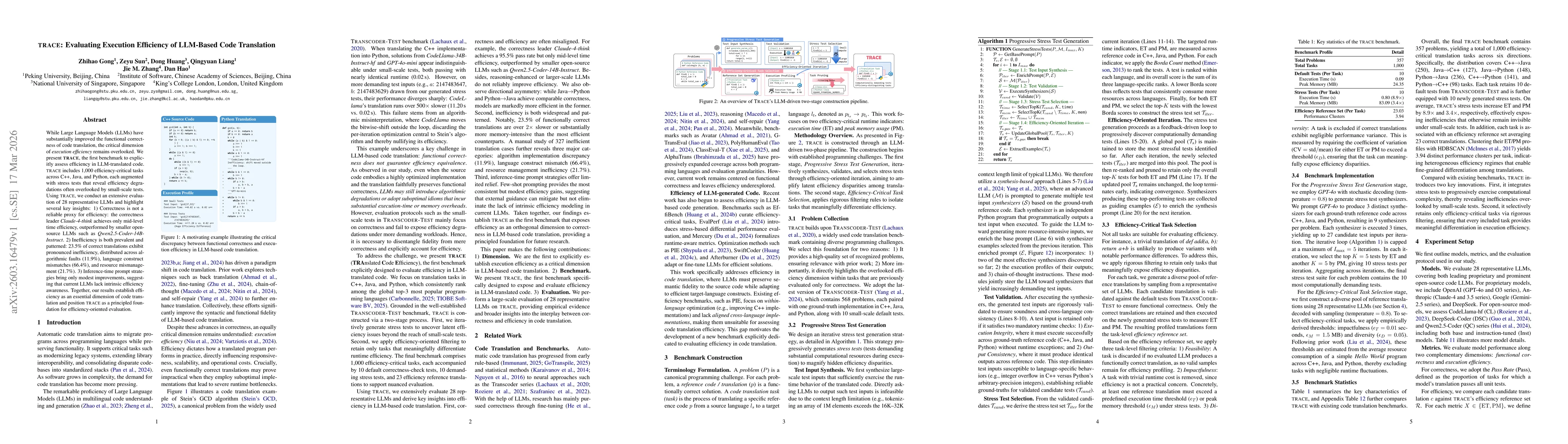 Thumbnail for TRACE: Evaluating Execution Efficiency of LLM-Based Code Translation