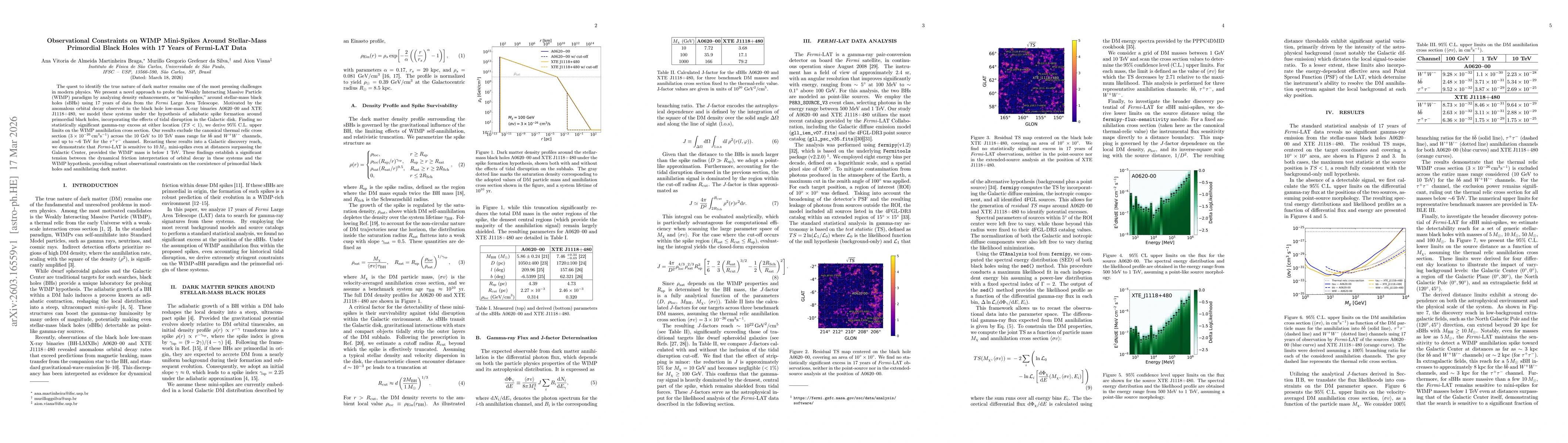 Thumbnail for Observational Constraints on WIMP Mini-Spikes Around Stellar-Mass Primordial Black Holes with 17 Years of Fermi-LAT Data