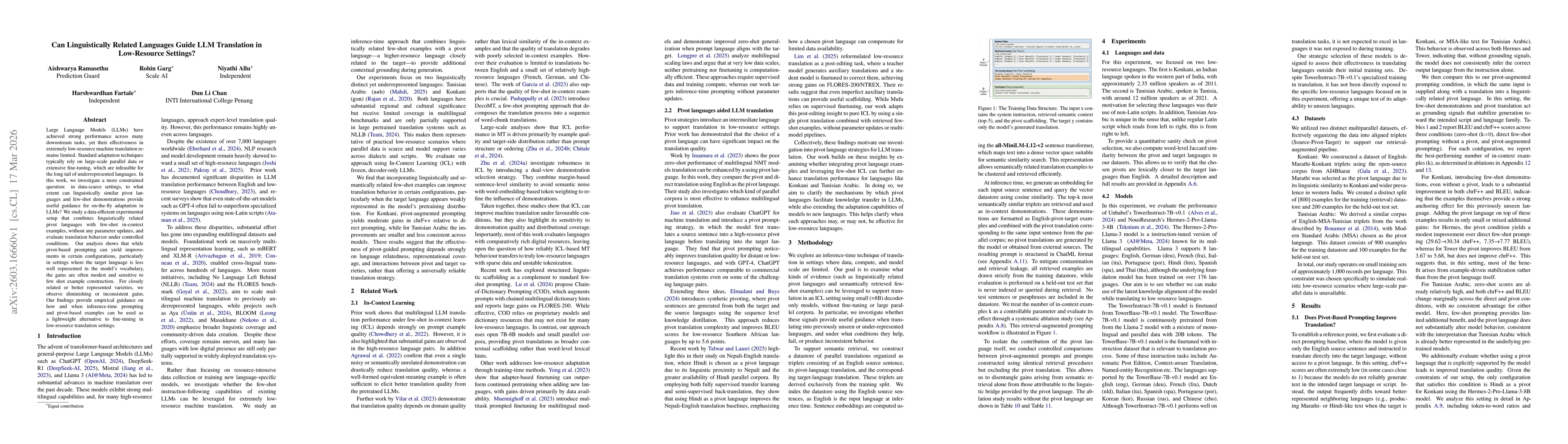 Thumbnail for Can Linguistically Related Languages Guide LLM Translation in Low-Resource Settings?