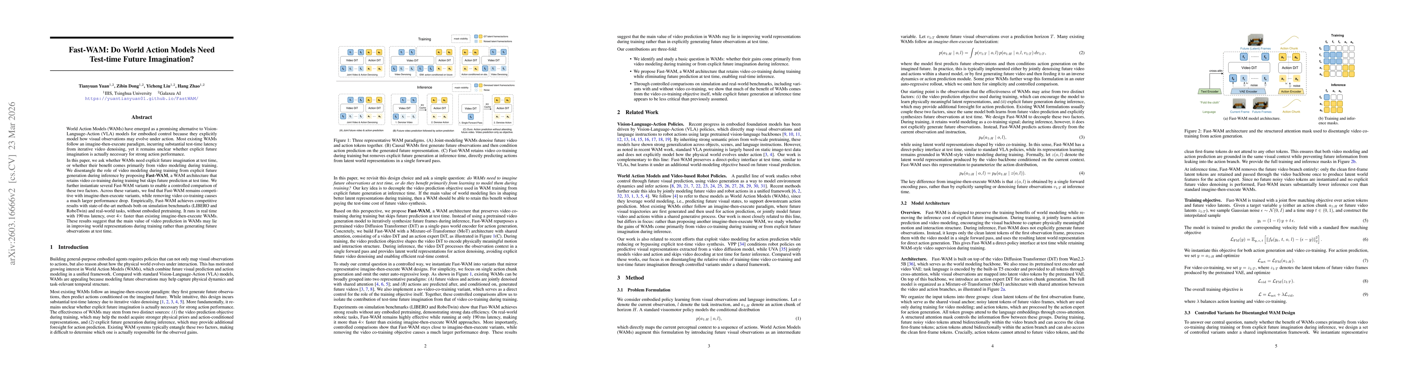 Thumbnail for Fast-WAM: Do World Action Models Need Test-time Future Imagination?
