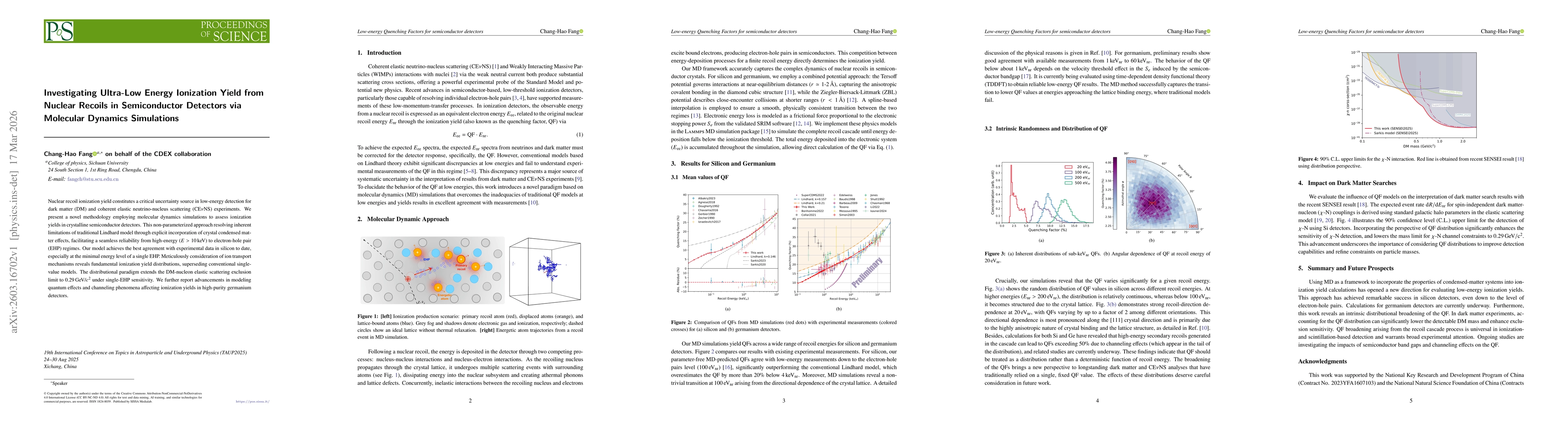 Thumbnail for Investigating Ultra-Low Energy Ionization Yield from Nuclear Recoils in Semiconductor Detectors via Molecular Dynamics Simulations