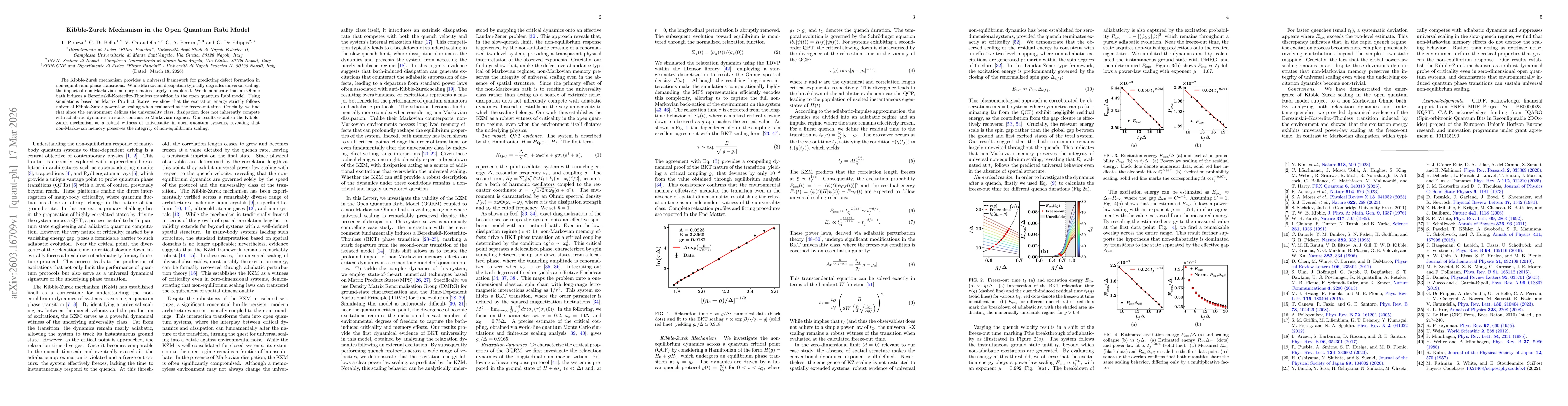 Thumbnail for Kibble-Zurek Mechanism in the Open Quantum Rabi Model