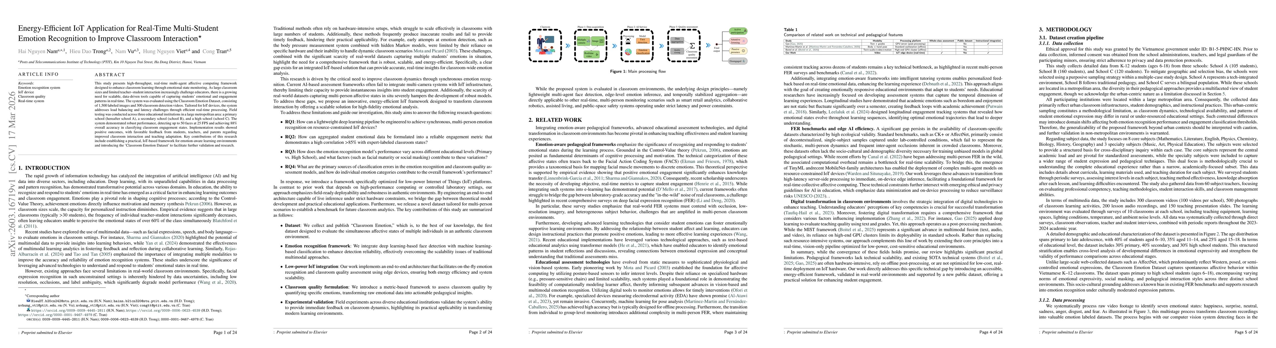 Thumbnail for Emotion-Aware Classroom Quality Assessment Leveraging IoT-Based Real-Time Student Monitoring