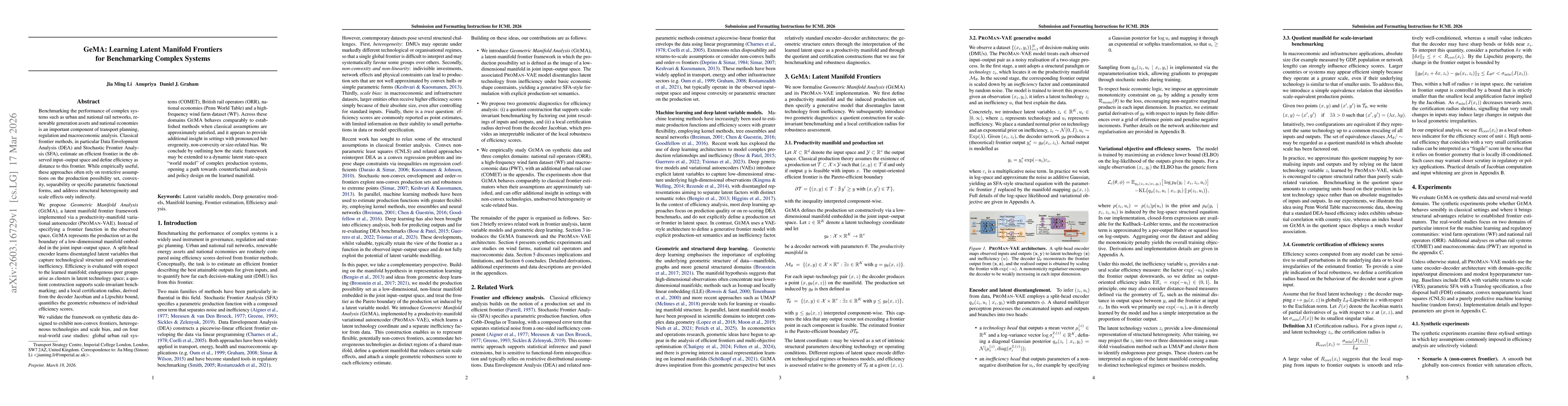 Thumbnail for GeMA: Learning Latent Manifold Frontiers for Benchmarking Complex Systems