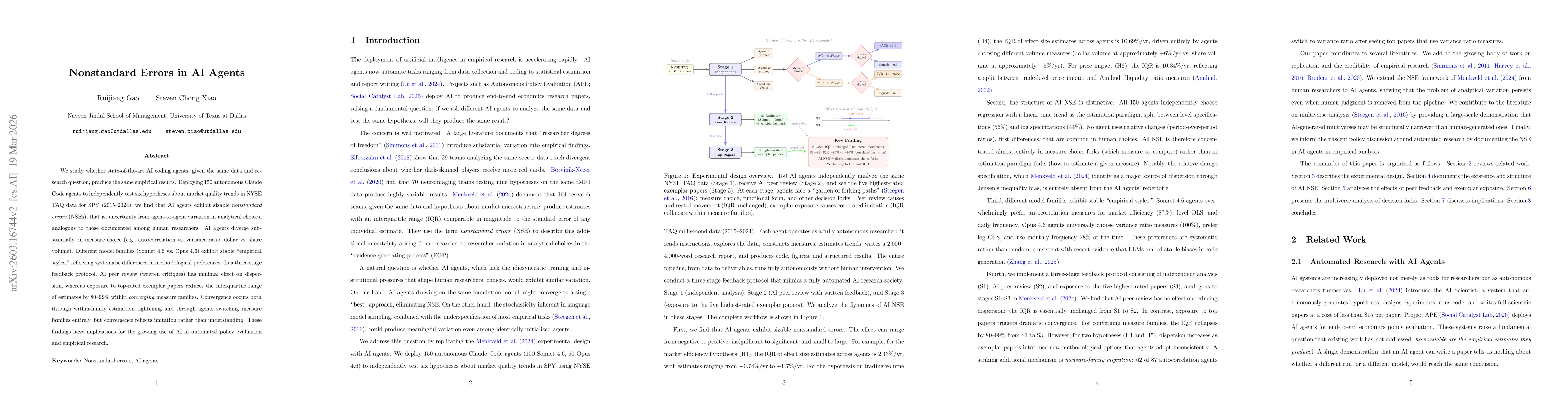 Thumbnail for Nonstandard Errors in AI Agents